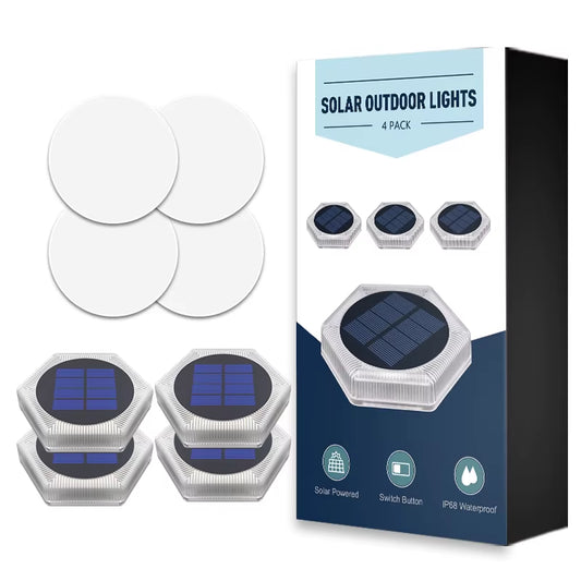 1/4 Pcs Solar Deck Lights LED Outdoor Lighting Garden Step Waterproof for Stairs Patio Pathway Yard Fence Wall Lamp